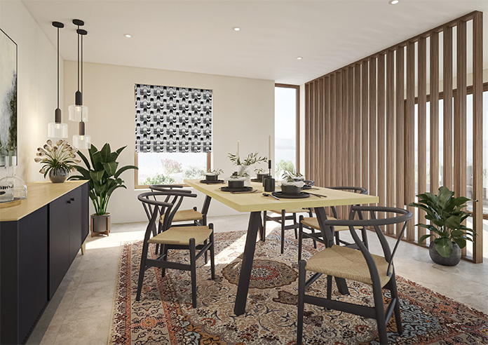 Castillo Velvet, Illusion - Motorised Roman Blind - Image 6
